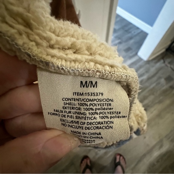 Sage Blue and Brown Teddy Jacket - Picture 4 of 4